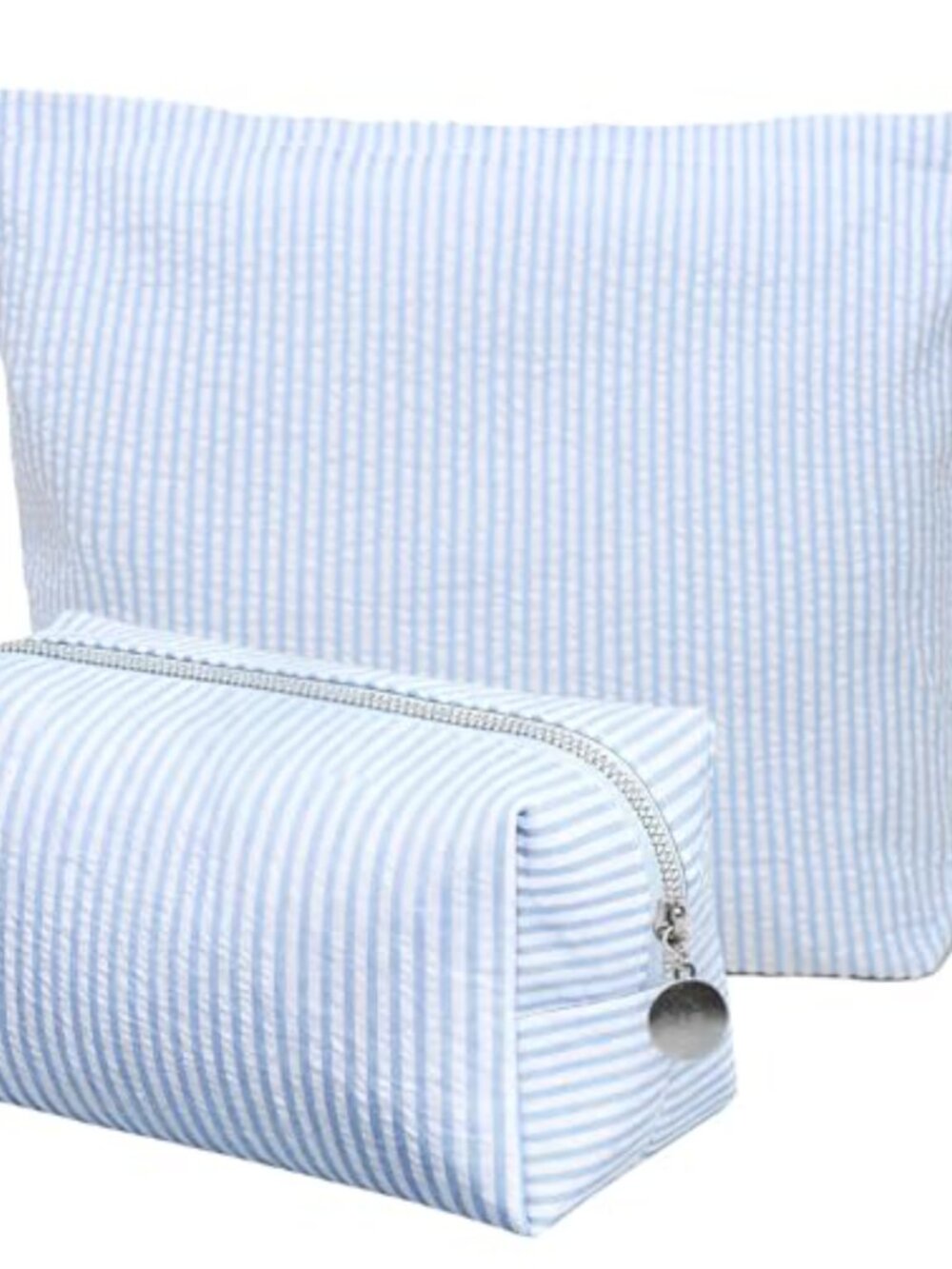 2 Piece Makeup Bag Set Cosmetic Pouch Women Travel Toiletry Bag Striped